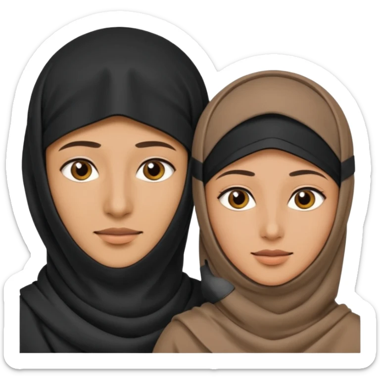 muslim couple, a man and a woman in niqab and the man? sticker