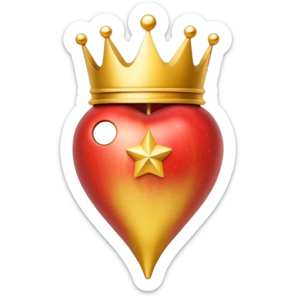 map pin with crown, elegant and shiny, premium location, apple style emoji sticker
