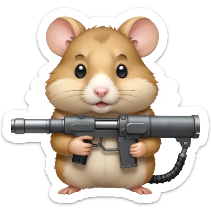 Хомяк с пулеметом  sticker