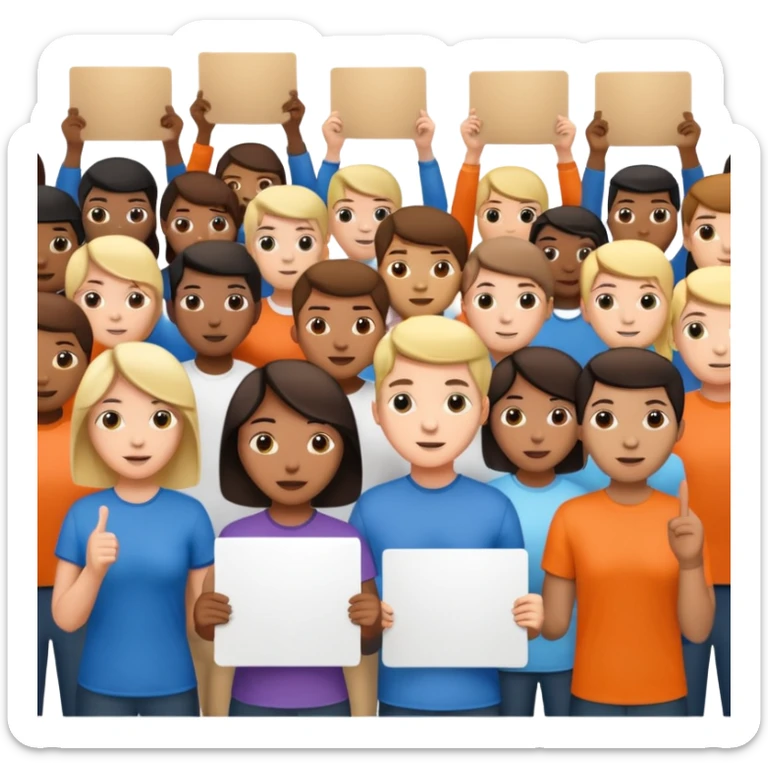 rally that drew half a million to the streets, a large number of youths sticker