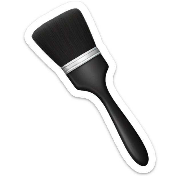Black art brush sticker