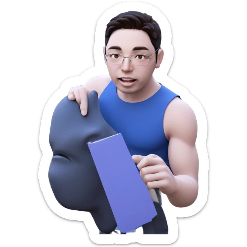 outdoor parody of a boy sticker