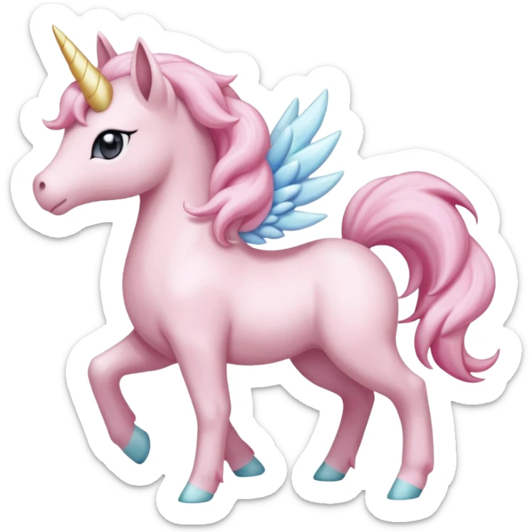 Shiny pastel Ponyta-Diancie-Palkia-Amaura-Aurorus-aesthetic-fusion sticker