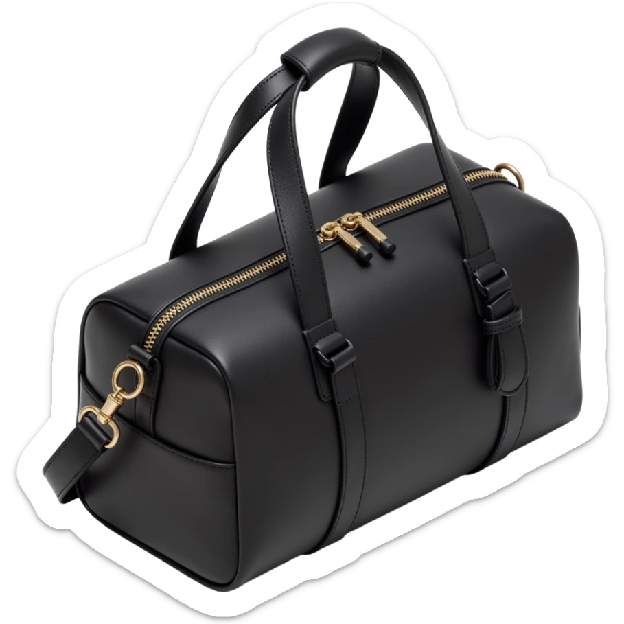 luxe black duffel bag sticker