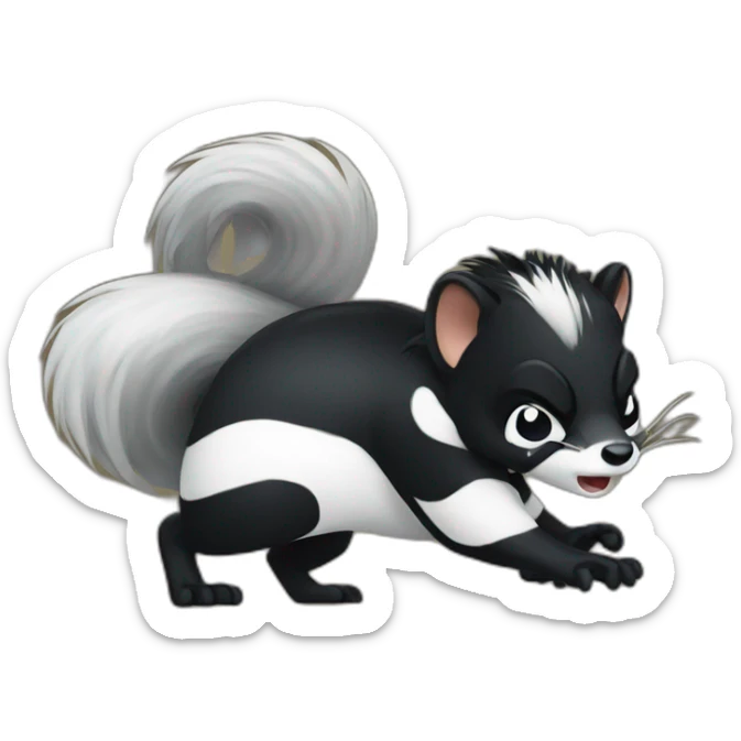 angry skunk sticker
