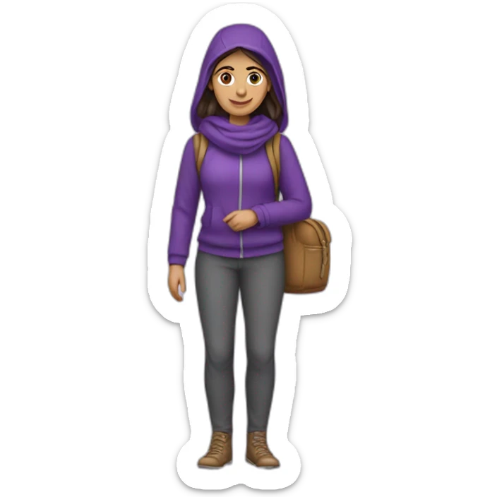 Armenian women in purple clothing with the rucksack sticker