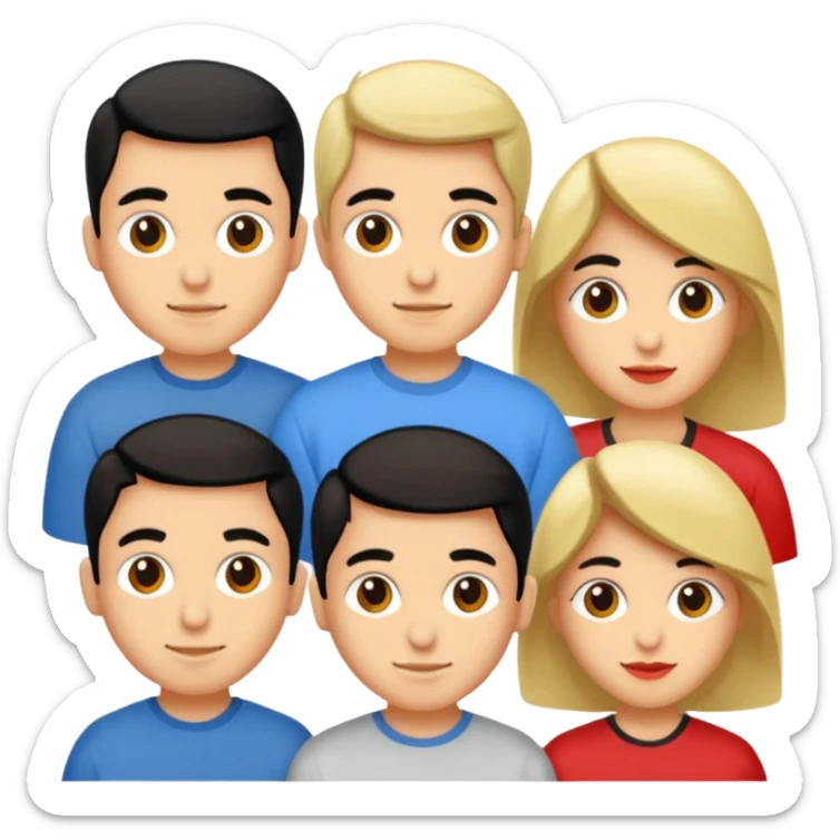 Saçı uzun ve arkadan bağlı, beyaz tenli, sakallı 24 yaşlarında olan bir erkek çiz sticker