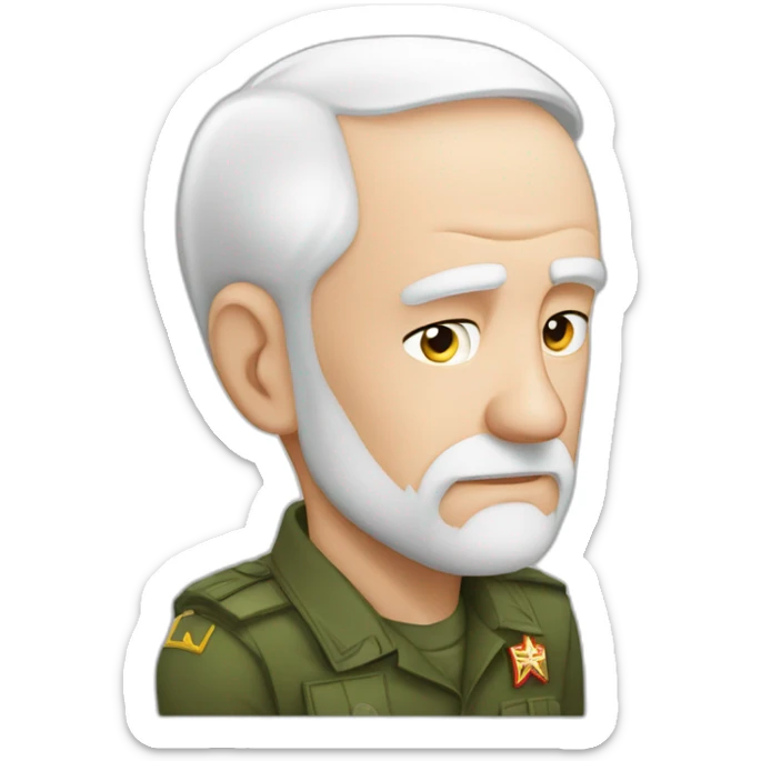 Russian hero Alyosha Popovich is lost in thought and scratching his head with his hand sticker