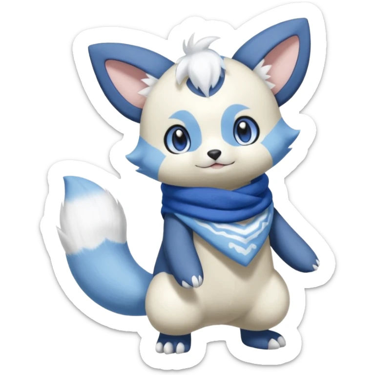 Shiny Minccino-Meowstic-Oshawott-Hybrid (Full body) sticker