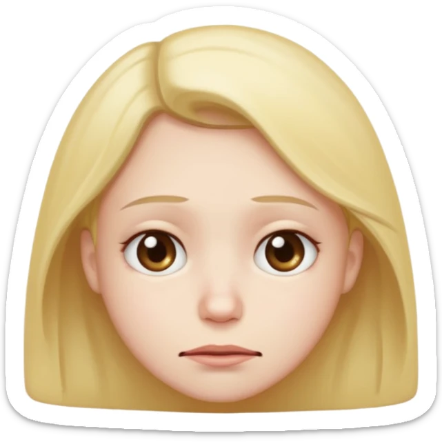 Quiero q sea una carita trizte q este mal pero q se vea feliz y en el fondo mal osea algo asi sticker