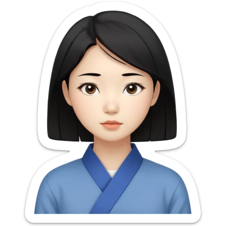 Korean woman, East Asian features, female human avatar,
soft thoughtful expression, calm mood, sensitive personality,
natural black hair, simple hairstyle,
neutral face, minimal makeup,
professional, clean, minimal style,
no cartoon, no fantasy, no costume sticker
