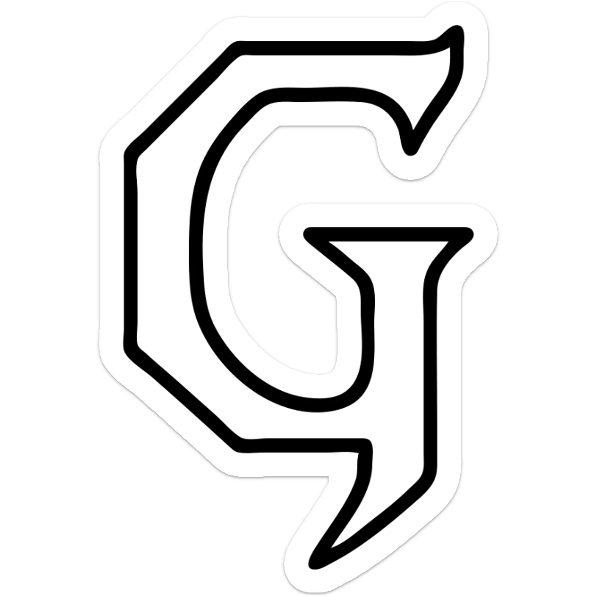 icon with the letter G inspired by LifeCraft Font, fantasy medieval look, suitable for app icon sticker