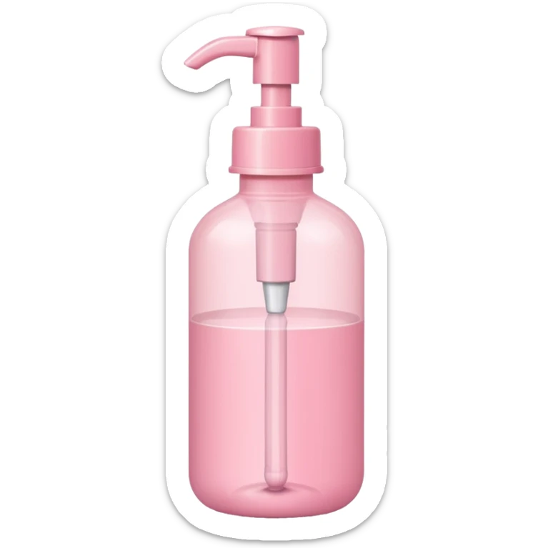 a pump bottle with pastel color sticker