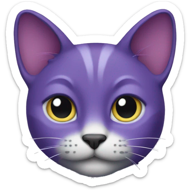 Purple cat sticker