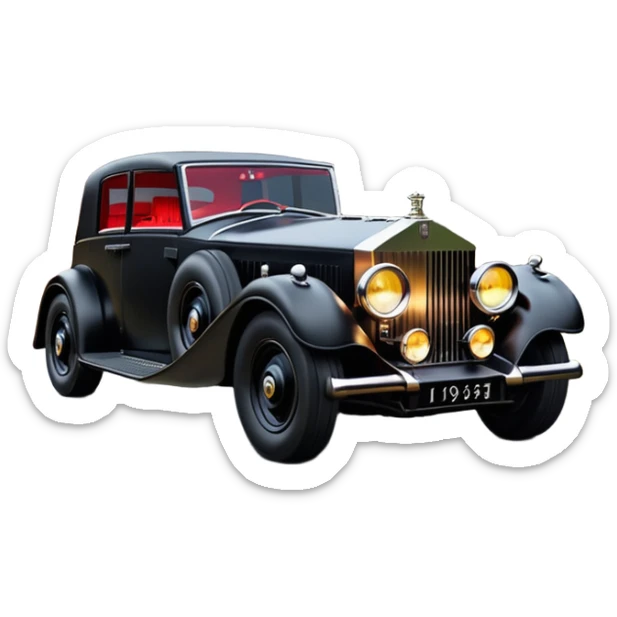  Shining Darth Vader themed 1934 Rolls Royce scary Halloween monster rc car racing dark country road  sticker