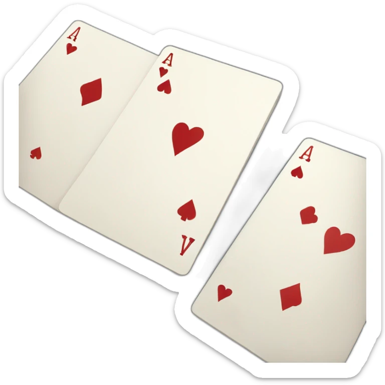 Playing cards sticker