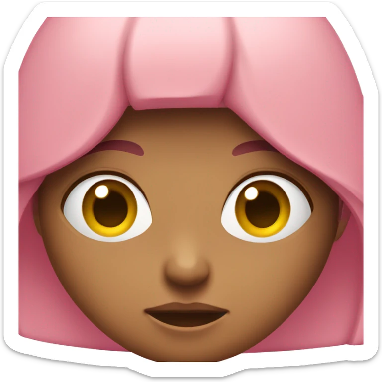 A FEMALE, WITH A ANGRY FACE, SQUARED GOOGLES, PINK SHIRT AND SHORT BROWN HAIR sticker