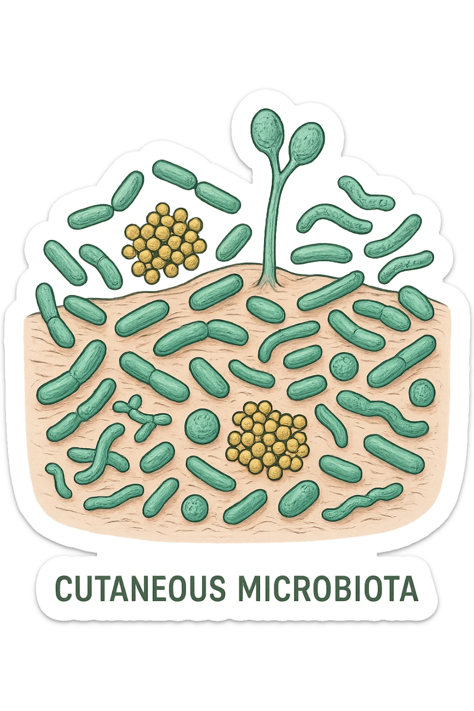 microbiota cutaneo sticker