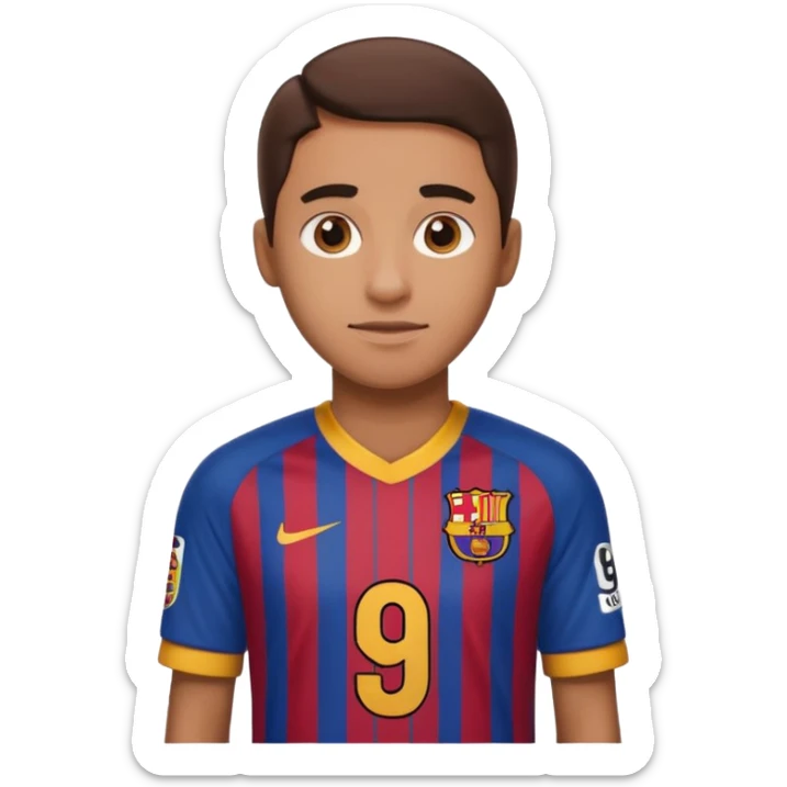 buat costum seperti diatas buat mirip hanya pakaian saja dan dari belakang barcelona nama punggung irvina dan nomor punggung 9 sticker