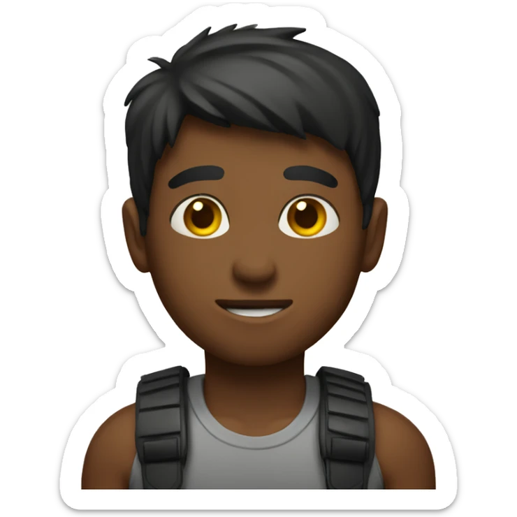 Boy with abs  sticker