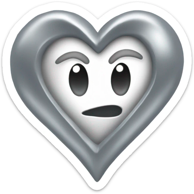 a bow of a silver heart sticker