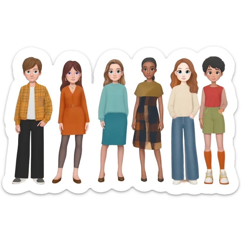 a house with a group pretty models living in it sticker