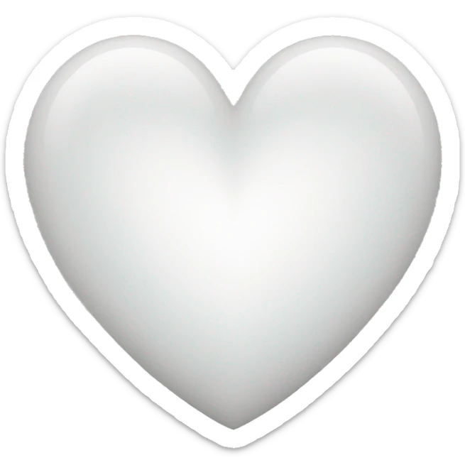 White heart sticker