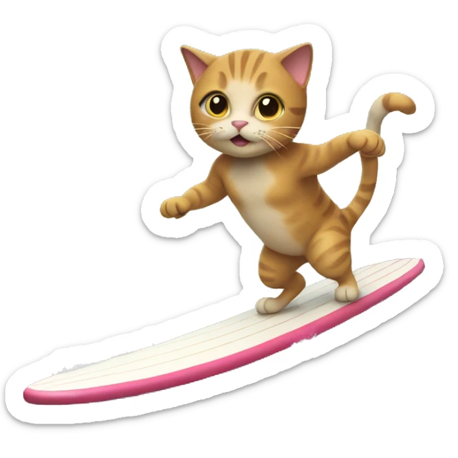 Cat Surfing  sticker