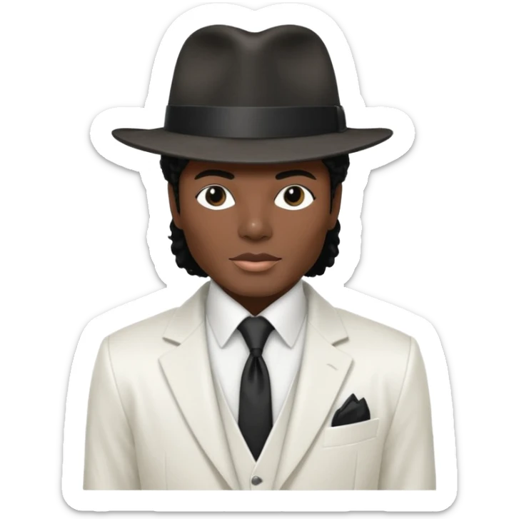 An emoji of Michael Jackson not complet body inspired by the suit of smooth criminal sticker