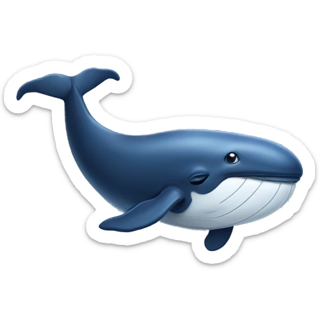 whale with muscles sticker