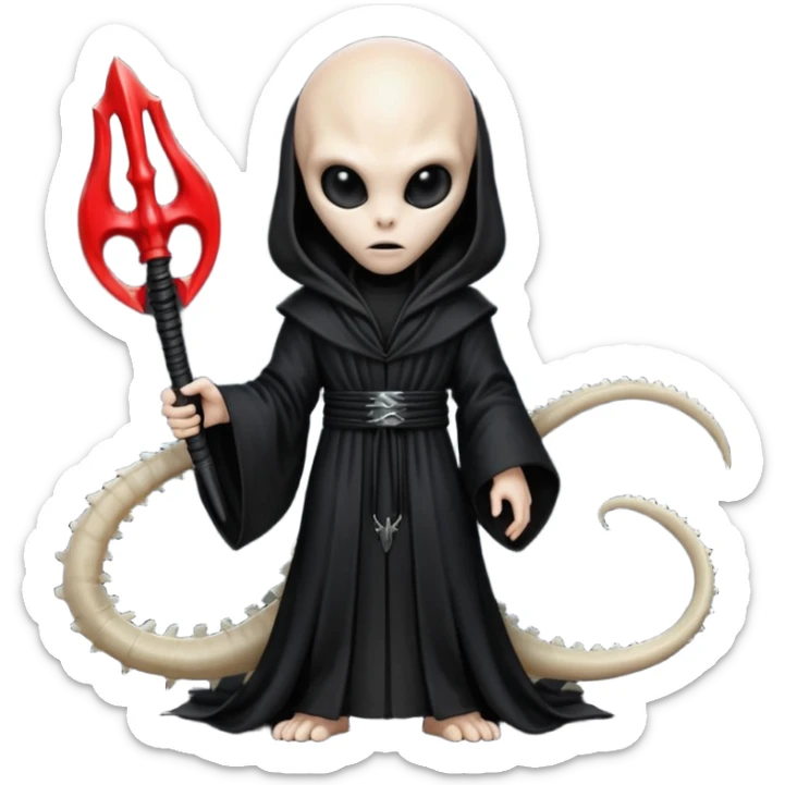 I need an emoji of a xenomorph from the alien franchise in a sith robe sticker