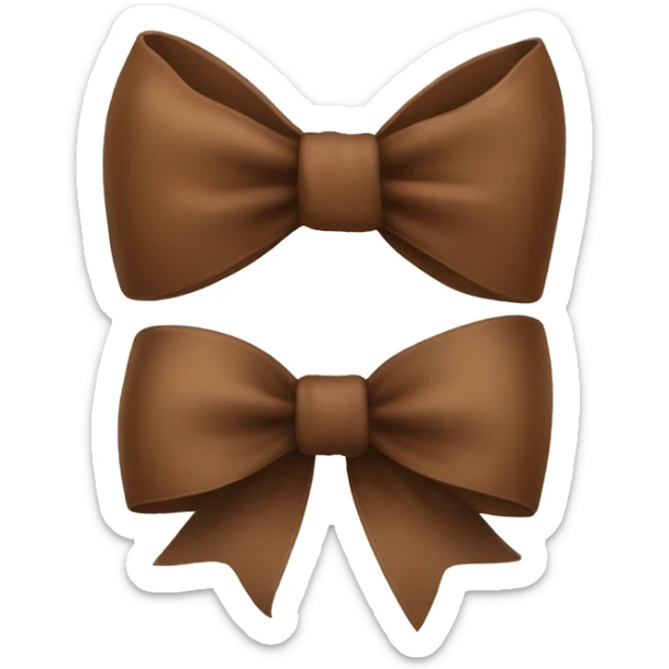 Brown bow sticker