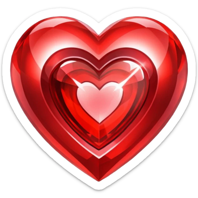 Red crystal with a red glow coming from its center. In the center of the crystal a $ sticker