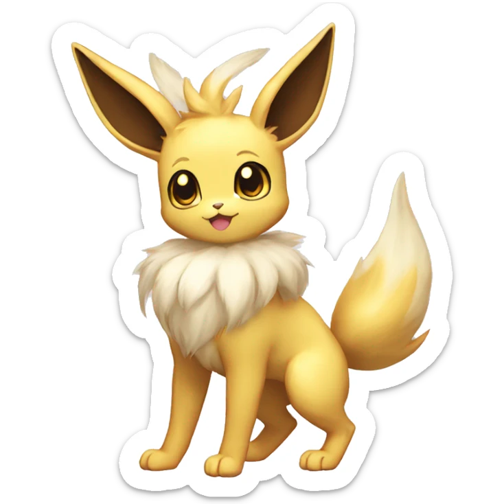 Shiny Kawaii Eeveelution-Cute-Pokémon-fusion full body sticker
