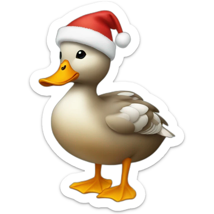 Christmas duck sticker