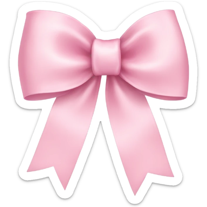 light pink ribbon bow sticker