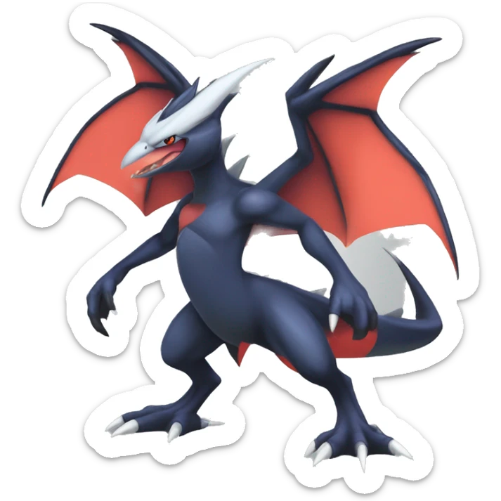 Edgy Cool Nargacuga-Noivern-Latias-Garchomp-Pokémon Full Body sticker