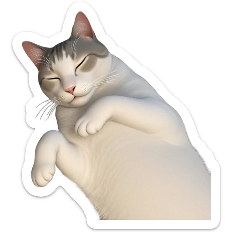 peaceful sleeping cat sticker