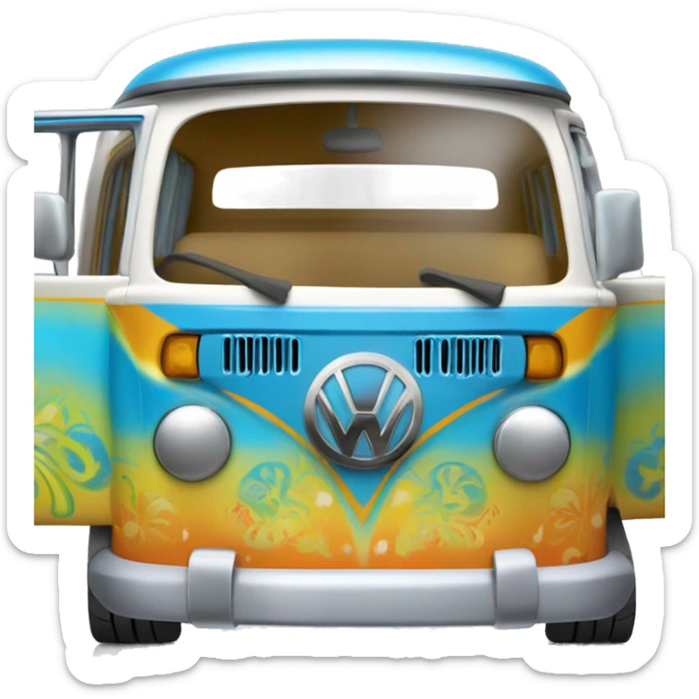Mattel hot wheels Volkswagen Kool Kombi tooned car. sticker