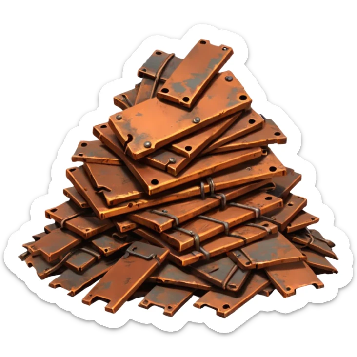 débrouillard ferraille cuivre  post apo survie loot gaming pas de personnage sticker