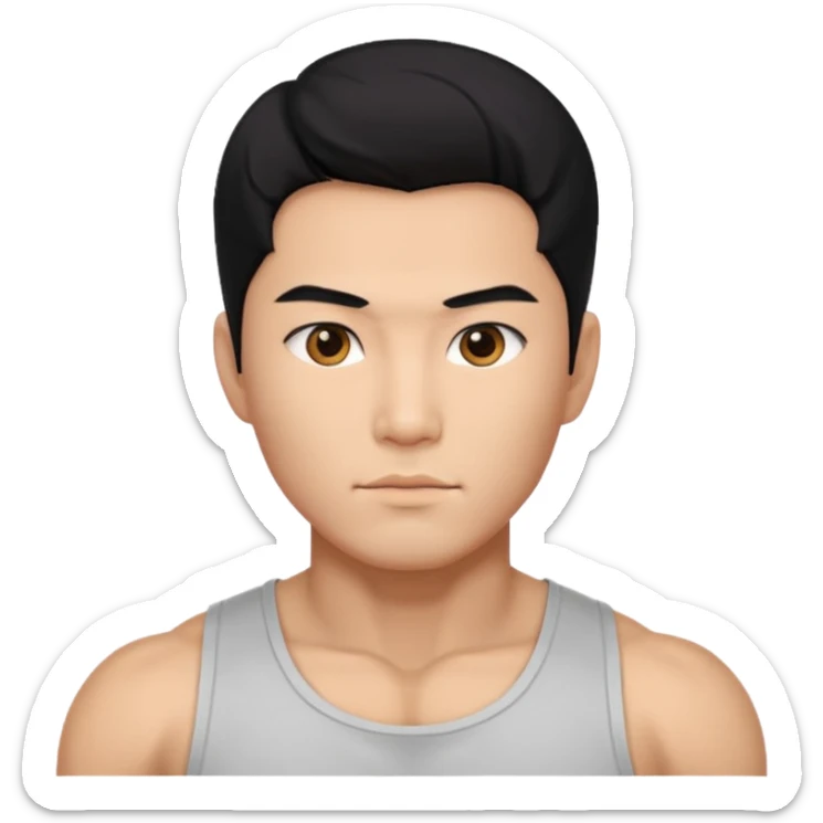 Koreli bir erkek ama çok yakışık lı ve kaslı saçı dümdüz saç çok daha fazla sticker