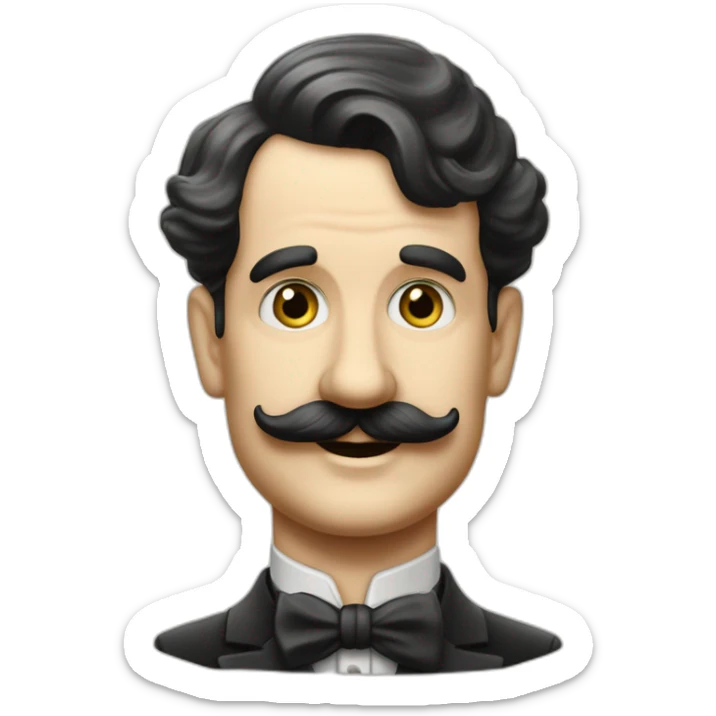 Dictateur des années 1940 en Allemagne avec Only Charlie Chaplin's moustache sticker