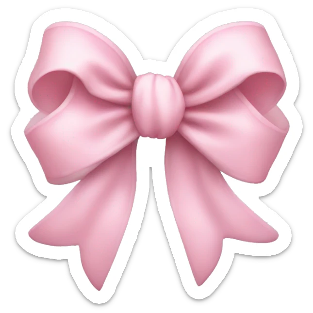 baby pink bow sticker