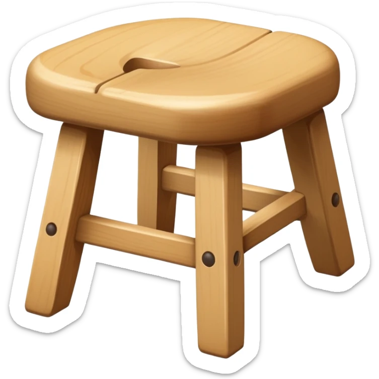 Seiza Stool, which is a wooden stool with one leg used to sit in a knee tucked position.  sticker
