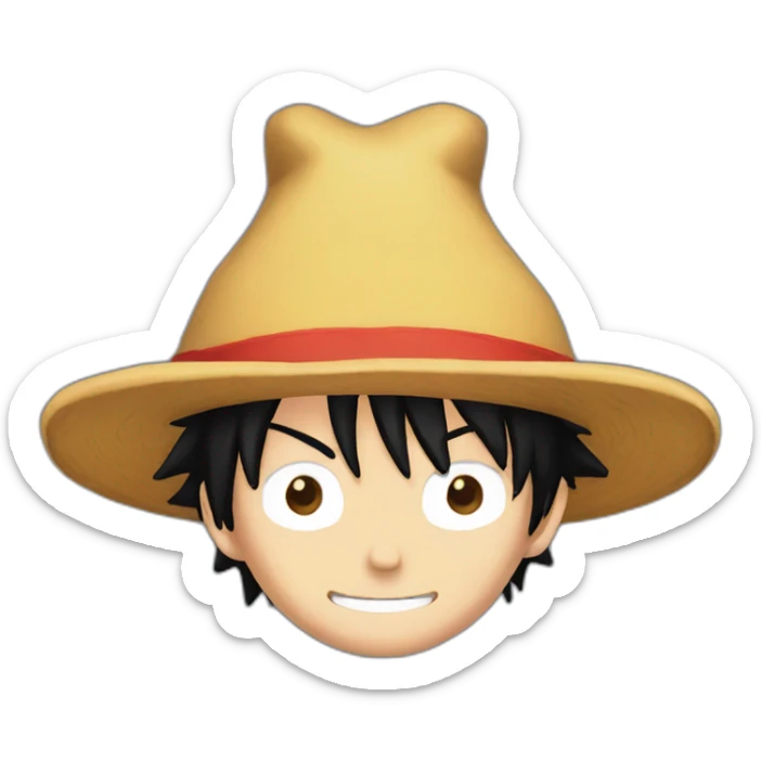 luffy hat sticker