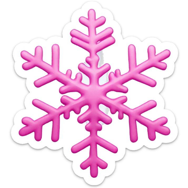 Pink snowflake sticker