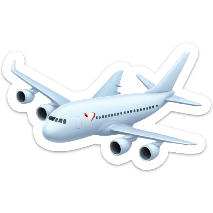 Plane India heart sticker