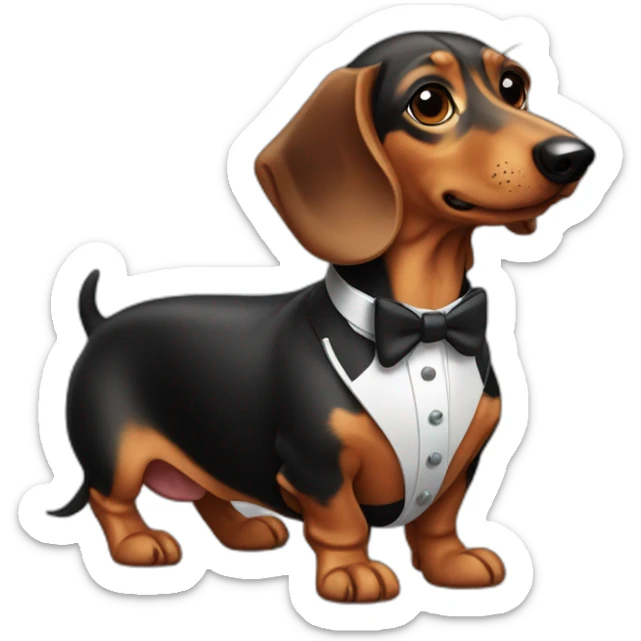 dachshund butler sticker