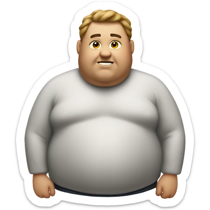 A fat guy  sticker