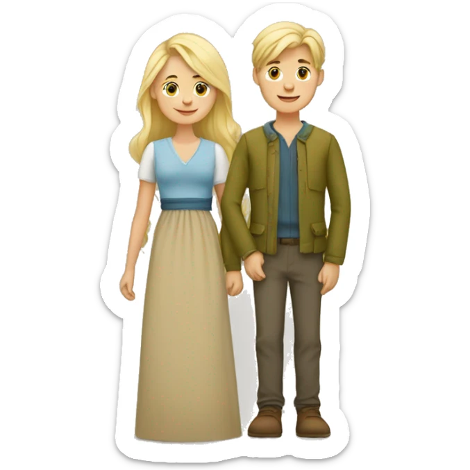 family of three, blonde norwegian woman, kurdish man and their baby boy sticker